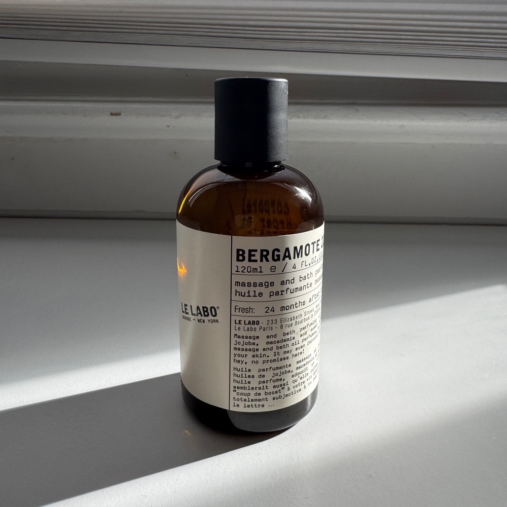 New Le Labo Bergamot 22 Massage and Bath Oil